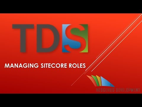 Youtube video - a first look at Managing Sitecore Roles in TDS